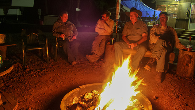 Campfire at Ponderosa Sunstone Mine Campfire at Ponderosa Sunstone Mine