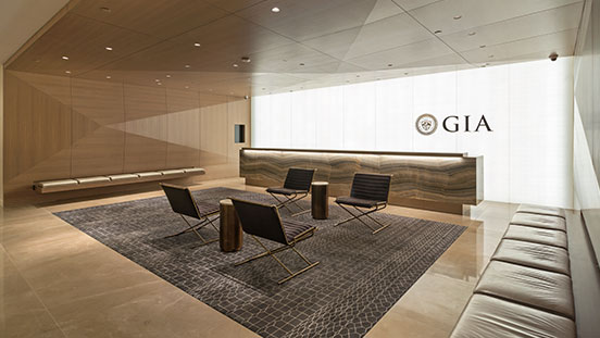 GIA’s lobby is elegant…fashionable…refined. It captures the spirit of the industry, and it’s what you’d expect from the world’s foremost authority in gemology. GIA’s lobby is elegant…fashionable…refined. It captures the spirit of the industry, and it’s what you’d expect from the world’s foremost authority in gemology.