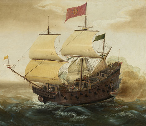 Figure 15. Manila galleons were large Spanish ships that sailed the vital trade route between Manila and Acapulco in the 1700s. They represented a significant step in early globalization, connecting Europe, Asia, and Africa with the Americas across the Pacific Ocean. Courtesy of Wikimedia Commons.