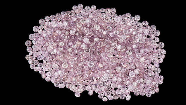 Fancy-color diamonds from Lomonosov, Russia. Fancy-color diamonds from Lomonosov, Russia.