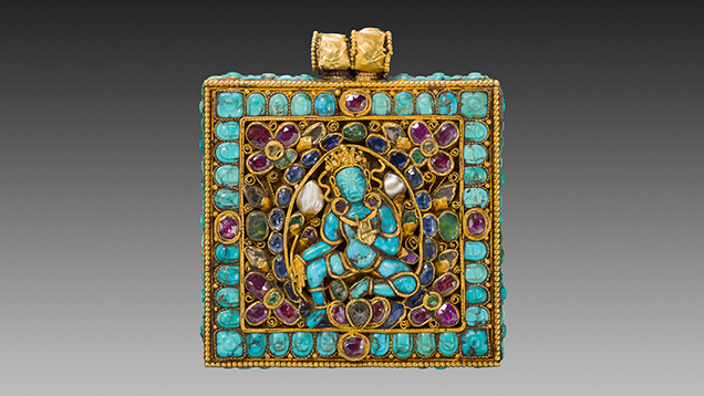 Amulet case (jantar) depicting a Buddhist goddess Amulet case (jantar) depicting a Buddhist goddess