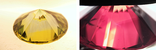 Color zoning in Fancy red and Fancy Vivid yellowish green synthetic diamonds Color zoning in Fancy red and Fancy Vivid yellowish green synthetic diamonds