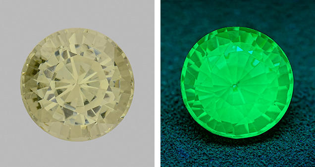 Yellowish green spinel.