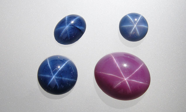 Synthetic asteriated corundum Synthetic asteriated corundum