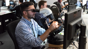 Researched looking through microscope at the GIA Carlsbad grading lab Researched looking through microscope at the GIA Carlsbad grading lab