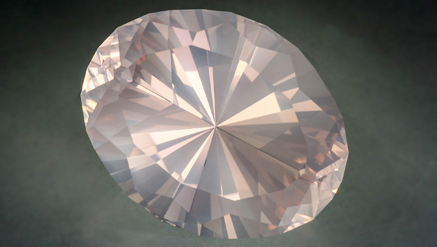 Gem designer John Dyer’s Regal Radiant cut shows off the soft pink color of this 63.37-ct. rose quartz. – Lydia Dyer, gem courtesy John Dyer & Co.. Gem designer John Dyer’s Regal Radiant cut shows off the pastel pink color and large size of this 63.37-ct. rose quartz. - Lydia Dyer, Gem courtesy John Dyer & Co.
