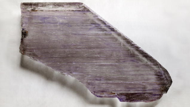 Kunzite. This photograph of a kunzite crystal was taken by George F. Kunz, the pioneering gemologist the gem is named after. - Courtesy USGS