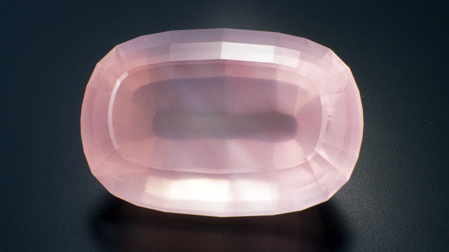 This fine-quality faceted rose quartz displays the gem’s appealing soft pink hues. - Photo by Robert Weldon, © GIA. Rose quartz is a durable gemstone. With proper care, it will provide a lifetime of jewelry-wearing enjoyment. - Photo by Robert Weldon, © GIA