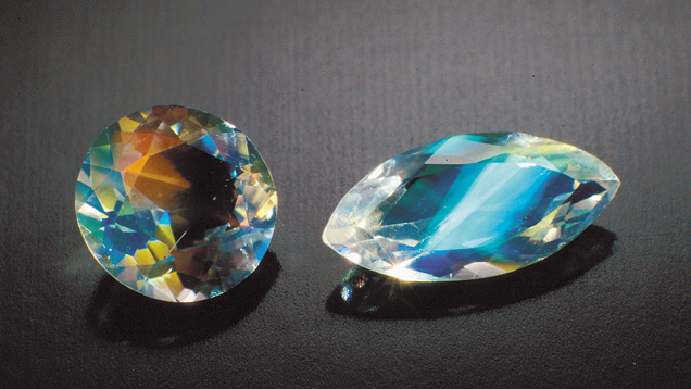 Rainbow Moonstone. A variety of labradorite is sometimes called rainbow moonstone.