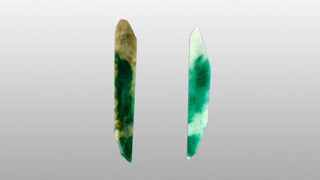Untreated and treated jadeite Untreated and treated jadeite