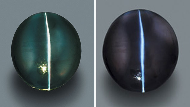 Cat’s-eye Alexandrite. Cat’s-eye alexandrite, with beautiful chatoyancy along with color change, is extremely rare.