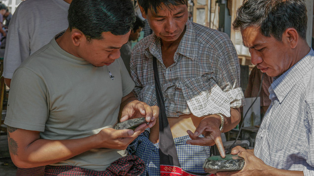 The jadeite market in Mandalay The jadeite market in Mandalay