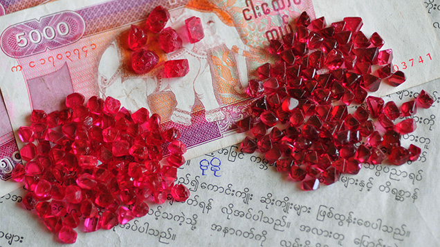 Neon red spinels Neon red spinels