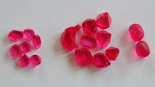Burmese neon spinels Burmese neon spinels