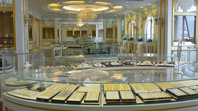 Gold and Red Showroom
