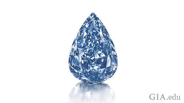 Image of pear-shaped blue diamond Image of pear-shaped blue diamond