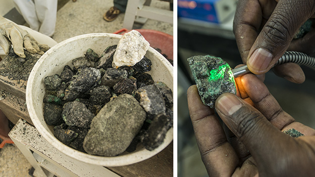 Clipping Emerald Crystals Clipping Emerald Crystals
