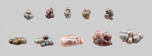 Loose natural pearl aggregates Loose natural pearl aggregates
