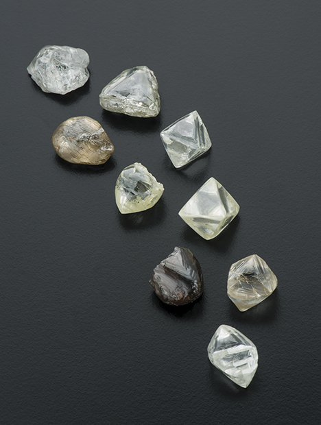 Rough diamonds from the Kao mine Rough diamonds from the Kao mine