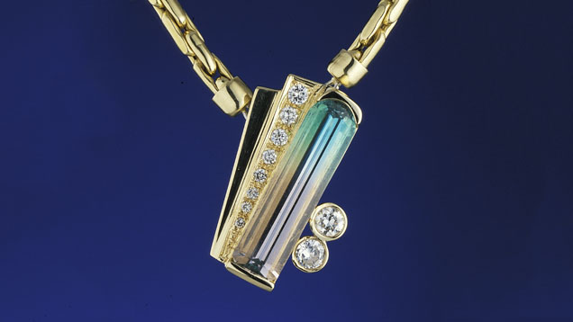 Fashioned Tourmalines. Jewelry designers create custom mountings to accommodate the shape of fashioned tourmalines. - © GIA & Tino Hammid, courtesy Chris Almquist