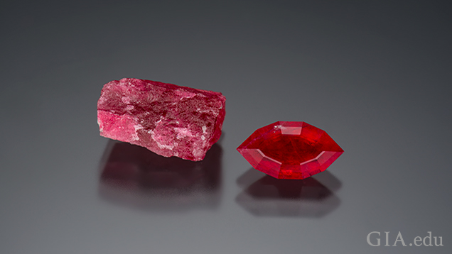 Tugtupite, a collector’s stone from Greenland, is named after the location it was found, Tugtupit agtakôrfia. Tugtup means reindeer in Inuit. Courtesy of Ice Cold Gems, William Rohtert. Photo by Robert Weldon/GIA Tugtupite, a collector’s stone from Greenland, is named after the location it was found, Tugtupit agtakôrfia. Tugtup means reindeer in Inuit. Courtesy of Ice Cold Gems, William Rohtert. Photo by Robert Weldon/GIA