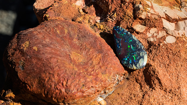 Spectacular boulder opal
