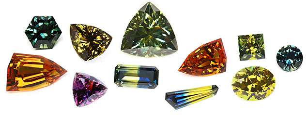 A suite of fancy sapphire A suite of fancy sapphire