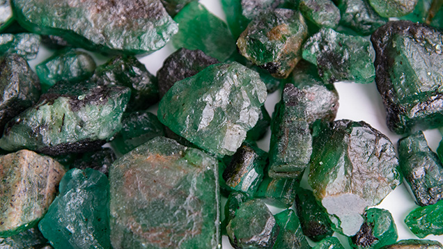 Emerald rough Emerald rough