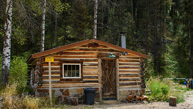 Log cabin in the forest