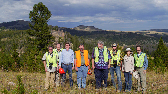 Group of people on a hill