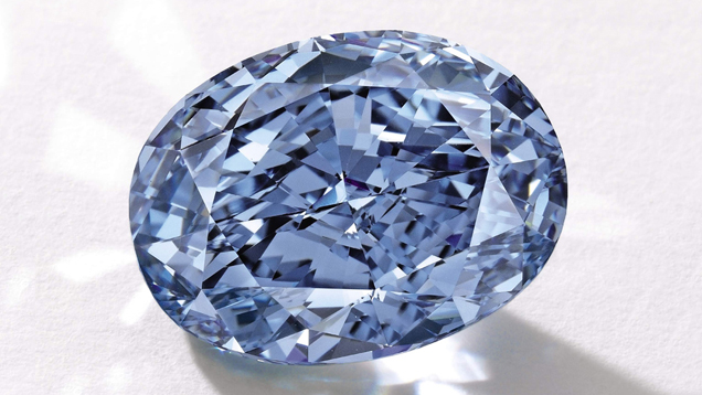 A 10.10 ct. Fancy Vivid blue diamond