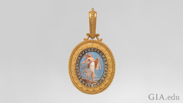 A bar brooch that features three sculpted gold flower head clusters (3 A bar brooch that features three sculpted gold flower head clusters (3