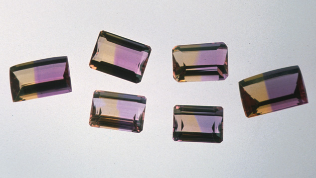 Emerald-cut Ametrines Emerald-cut Ametrines