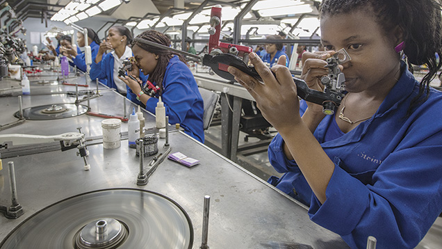 Batswana workers at Diacore Botswana Batswana workers at Diacore Botswana