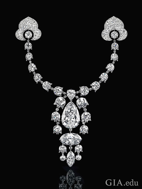 A multi-diamond brooch