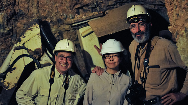 The GIA team in an underground sapphire mine The GIA team in an underground sapphire mine