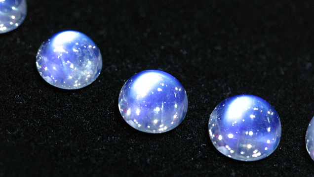 Moonstone Cabochons with a Blue Sheen Moonstone Cabochons with a Blue Sheen