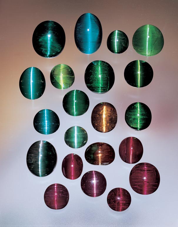 Suite of Cat’s-eye Tourmalines Suite of Cat’s-eye Tourmalines