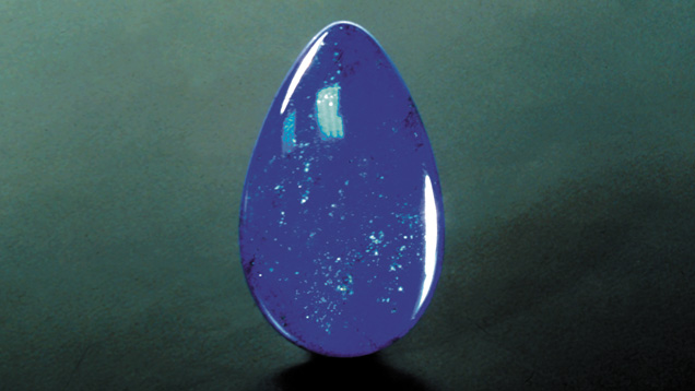 Lapis Lazuli. The most valued lapis contains little or no pyrite and no calcite, and is an intense, uniform, medium-dark, slightly violetish blue. This quality is known in the trade as Afghan. – Bart Current