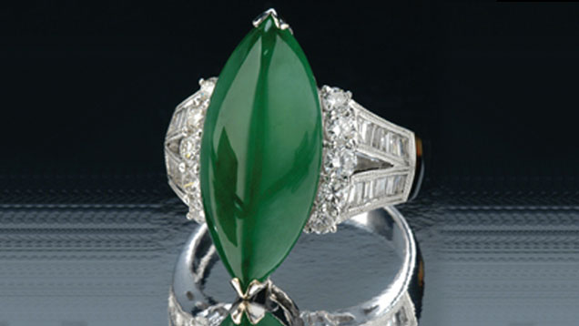 Marquise-shaped Jade Ring Marquise-shaped Jade Ring