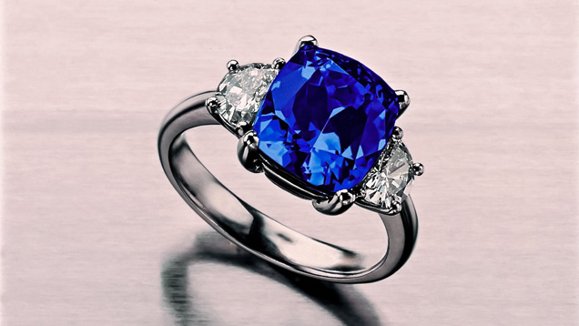 Tanzanite Ring. Tanzanite is one of the most popular colored gemstones in the world.- Courtesy Tanzanite Foundation ™