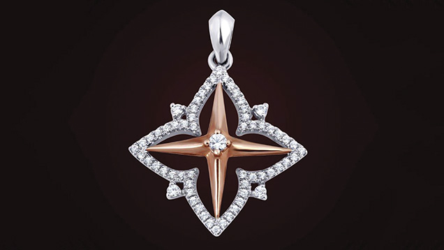 Diamond and gold star pendant Diamond and gold star pendant