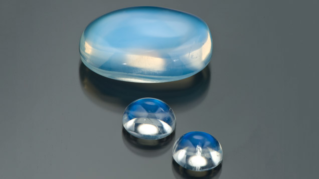 Moonstone in a Wide Range of Sizes and Carat Weights. Large fine moonstone is very rare, making it relatively valuable.
