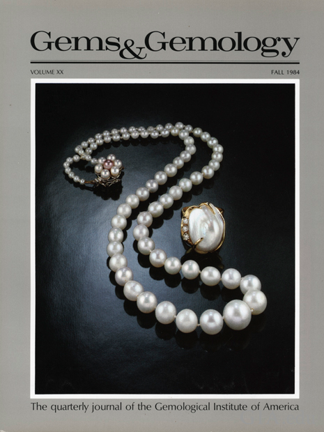 The Gems & Gemology cover featuring American natural pearls