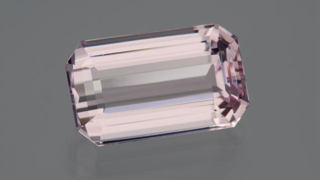 Morganite. Most faceted morganites do not have inclusions that are visible to the eye. - Robert Weldon