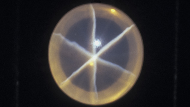 A well-defined six-rayed star adds value to this 170-ct. rose quartz. - Ricardo Cardenas A well-defined six-rayed star adds value to this 170-ct. rose quartz. - Ricardo Cardenas