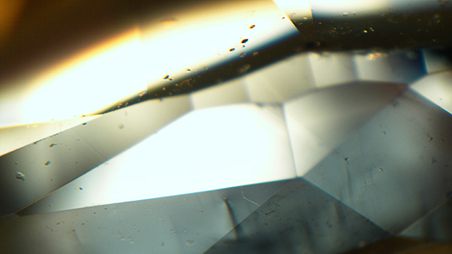 Dislocation bundles visible in CVD layer Dislocation bundles visible in CVD layer