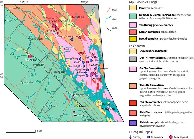 Geological map of Luc Yen district Geological map of Luc Yen district