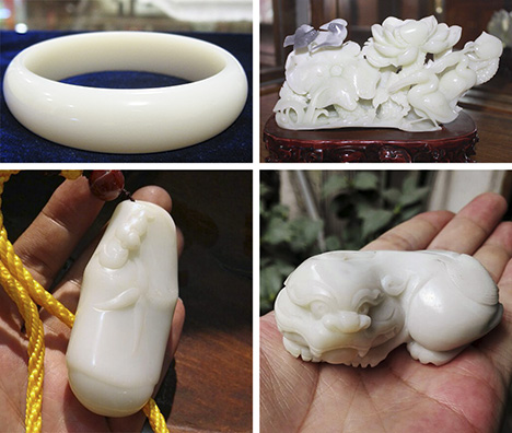 Nephrite from Luodian, China Nephrite from Luodian, China