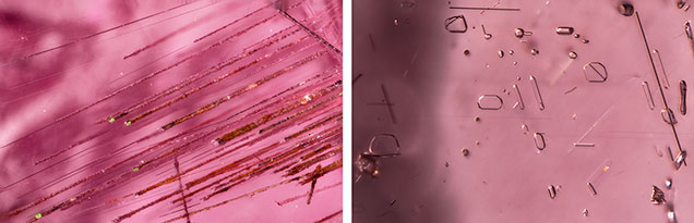 Hollow growth tubes, negative crystals, and voids in “color-change” pyrope garnet Hollow growth tubes, negative crystals, and voids in “color-change” pyrope garnet